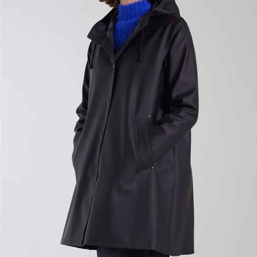Stutterheim black raincoat